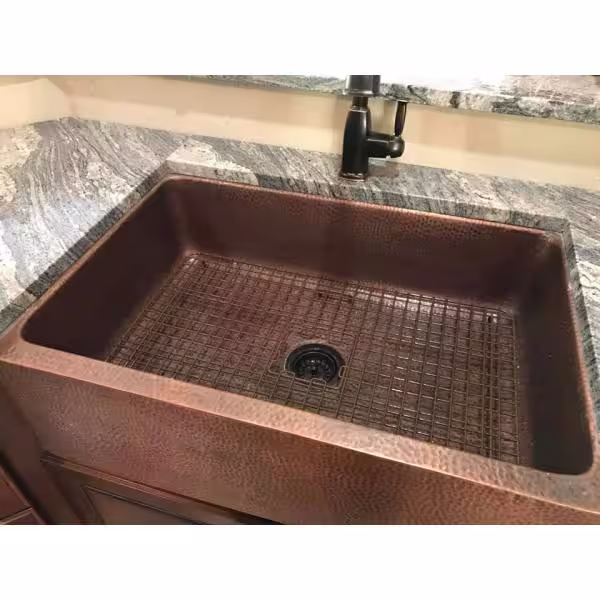 SINKOLOGY SinkSense Wright 28 in. x 17 in. Bottom Grid for Kitchen Sinks in Antique Brown