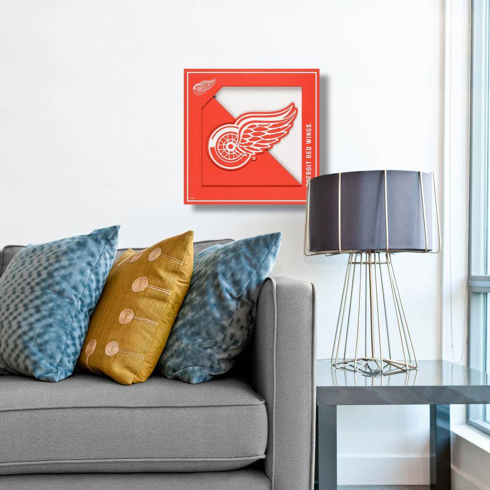 YouTheFan NHL Detroit Red Wings 3D Logo Series Wall Art - 12x12