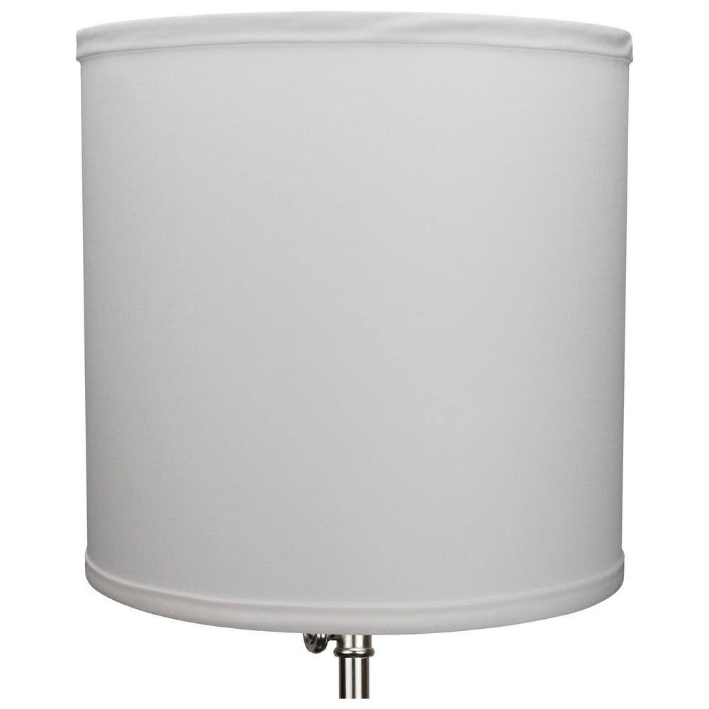 FenchelShades.com 10.5 in. Top Diameter x 10.5 in. Bottom Diameter x 10.5 in. H Linen White Drum Lamp Shade