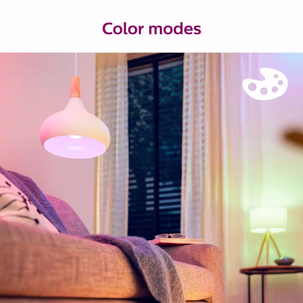 Philips 60-Watt Equivalent A19 LED Smart Wi-Fi Color Changing Smart Light Bulb powered by WiZ & Motion Sensor (1-Pack)