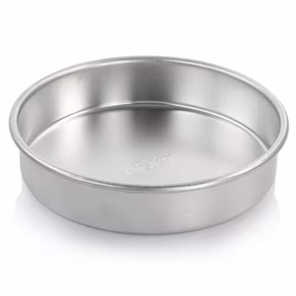 Oster Baker's Glee 9 in. Silver Aluminum Round Cake Pan