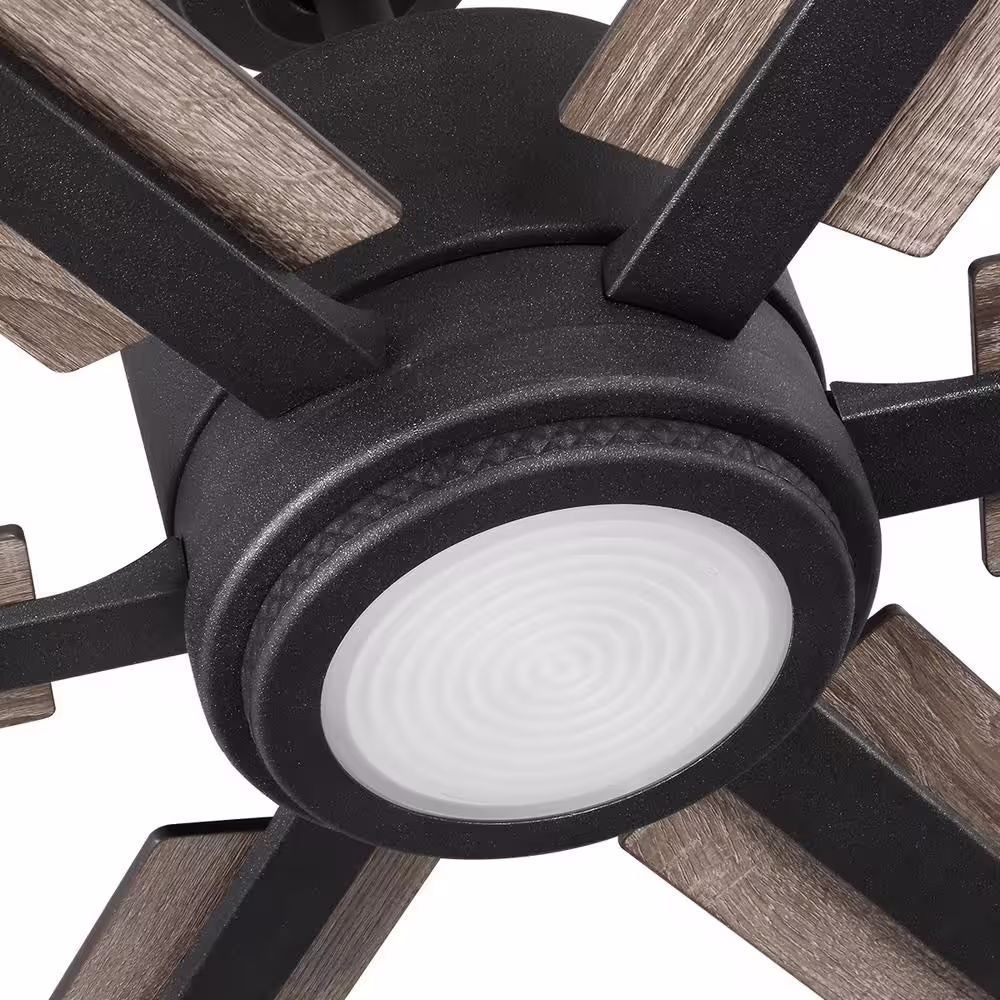 Home Decorators Collection Palermo Grove 60 in. 6-Blade Indoor Black Ceiling Fan with LED Light Reversible Blades and Remote Control