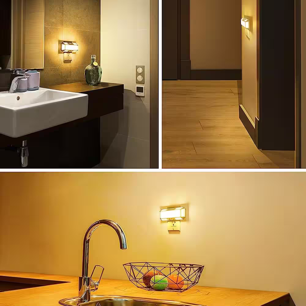 YANSUN 2-Watt 3000K Soft White Retro Plug In Dimmable Dusk to Dawn Integrated LED Night Light