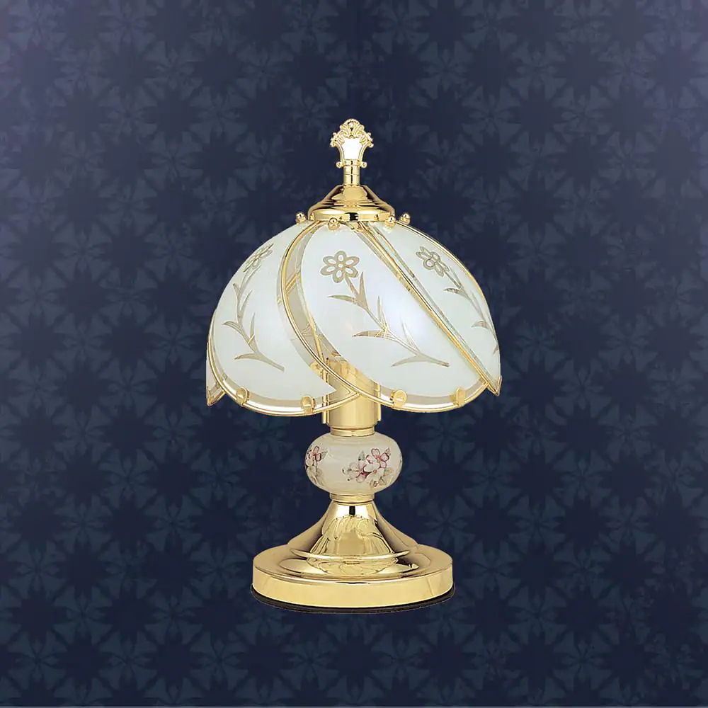 ORE International 14.25 in. Floral Touch Lamp