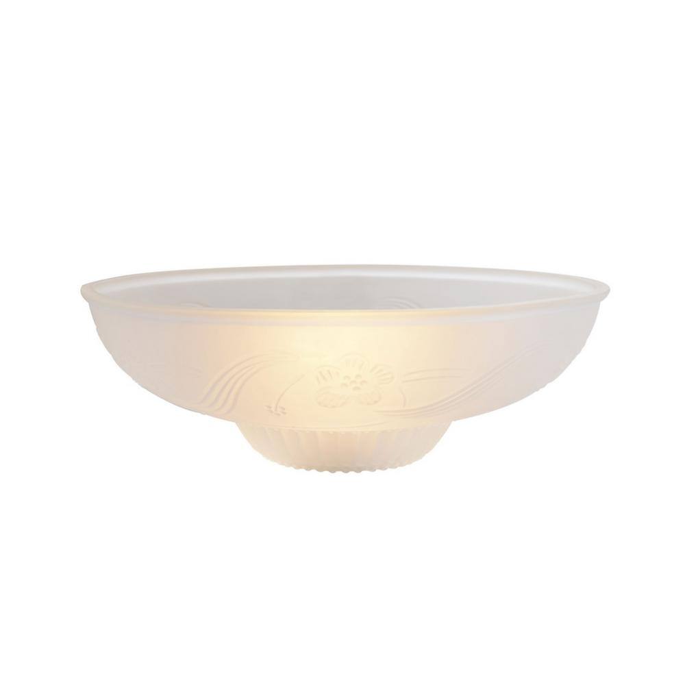 None 4-3/4 in. H x 14 in. Dia/Frosted Glass Shade for Torchiere Lamp, Swag Lamp and Pendant