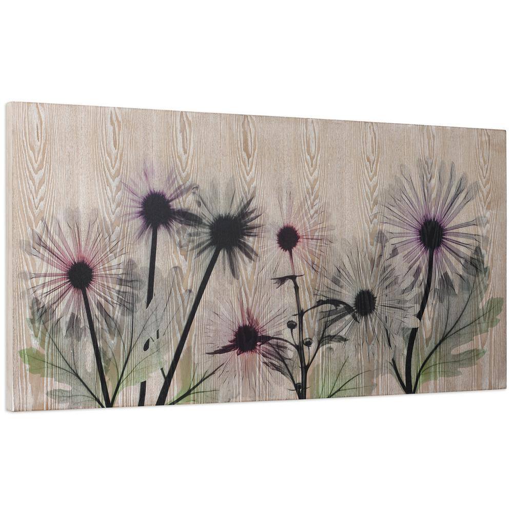 Empire Art Direct Wild Flowers X-Ray Photography Giclee Printed on Hand Finished Ash Wood Wall Art