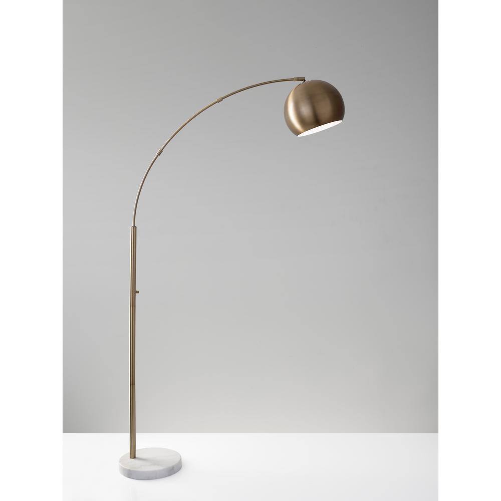 Adesso Astoria 78 in. Brass Floor Lamp