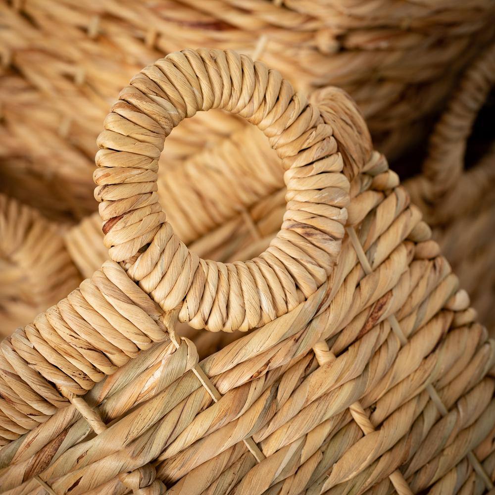 SULLIVANS 13.75 in., 15.25 in., 15.75 in. and 16.25 in. Seagrass Handled Basket - Set of 4; Brown