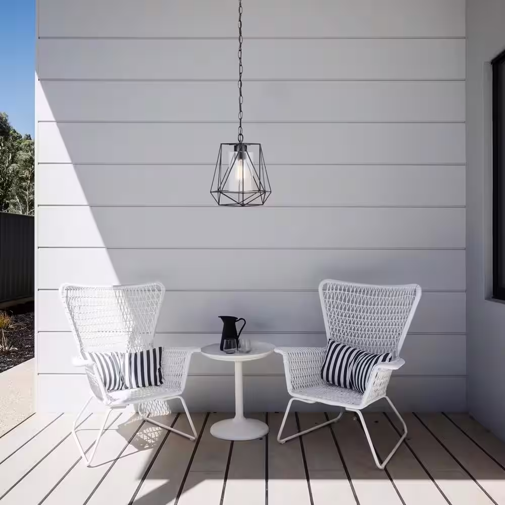 Globe Electric Sansa 1-Light Black Outdoor/Indoor Hanging Pendant