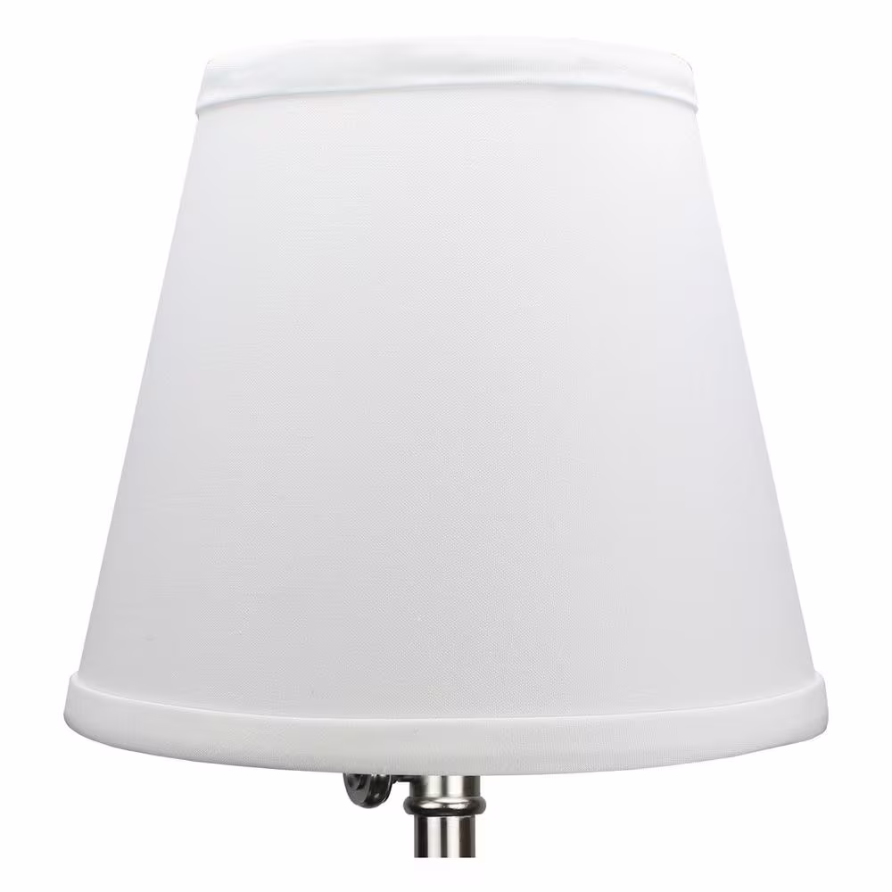 FenchelShades.com Fenchel Shades 5 in. Top Diameter x 8 in. Bottom Diameter x 7 in. Slant Empire Lamp Shade - Linen White