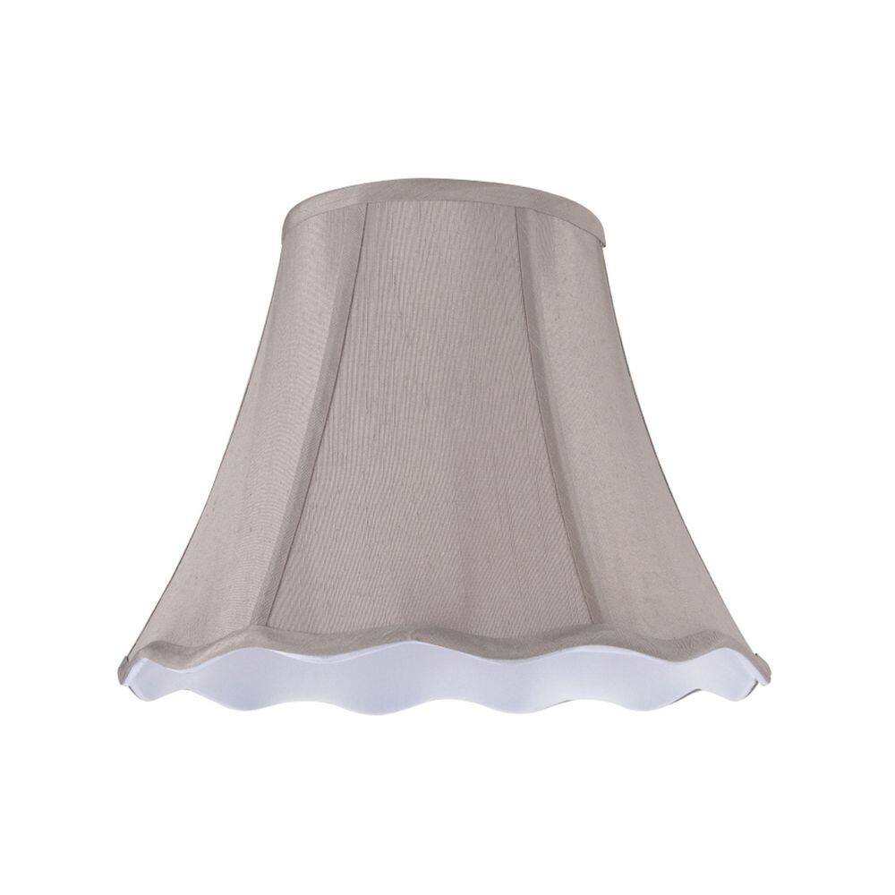 Aspen Creative Corporation 14 in. x 11.5 in. Taupe Scallop Bell Lamp Shade