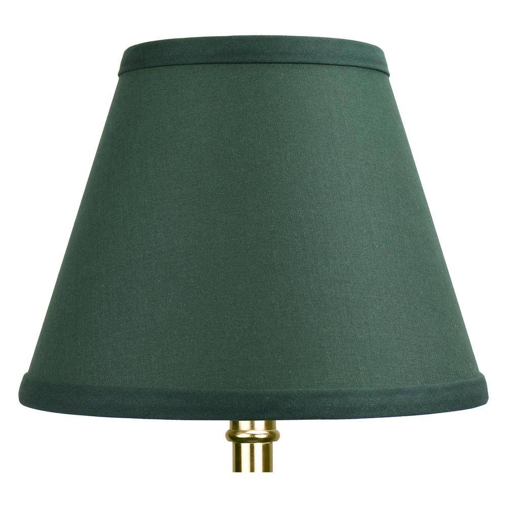 FenchelShades.com 5 in. Top Diameter x 9 in. Bottom Diameter x 7 in. Slant Linen Hunter Green Empire Lamp Shade