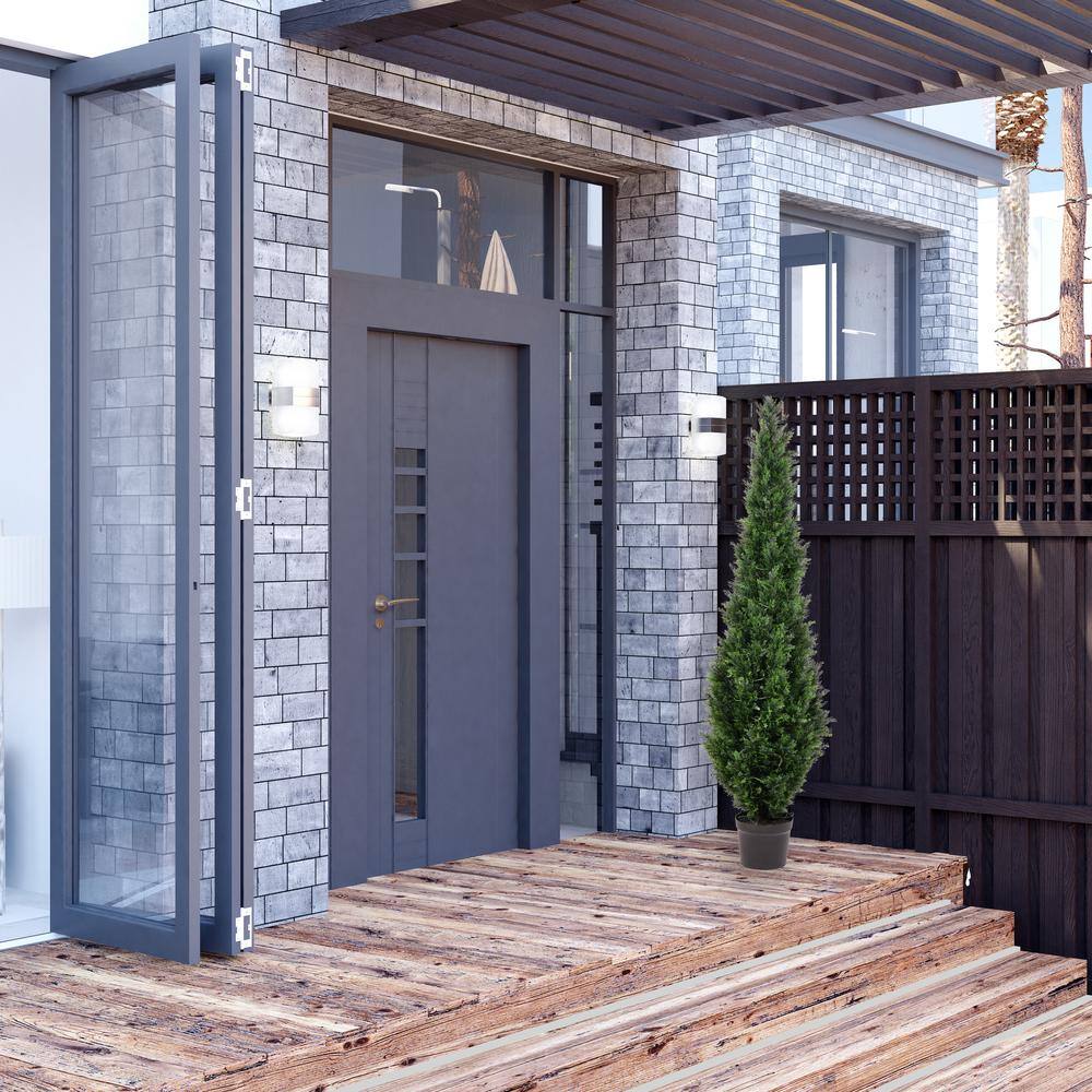 None 6 ft. Green Artificial Cedar Everyday Tree in Pot