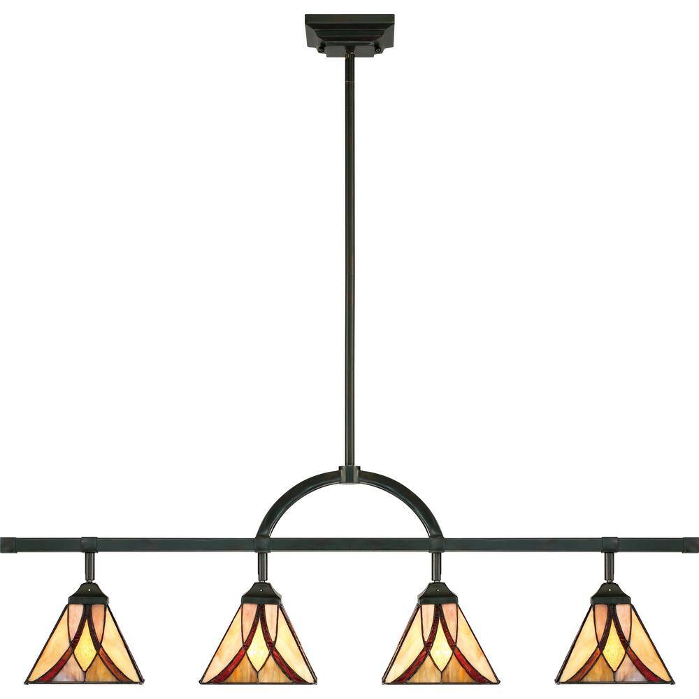 Quoizel Asheville 3 ft. Valiant Bronze Hard Wired Track Lighting Kit with Pendant Track Heads