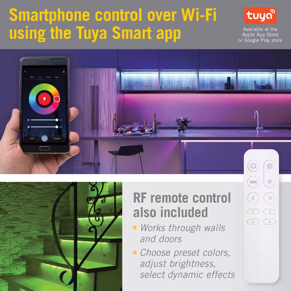 Armacost Lighting ProLine Multi-color RGB Plus WW Wi-Fi LED Controller with Remote Control