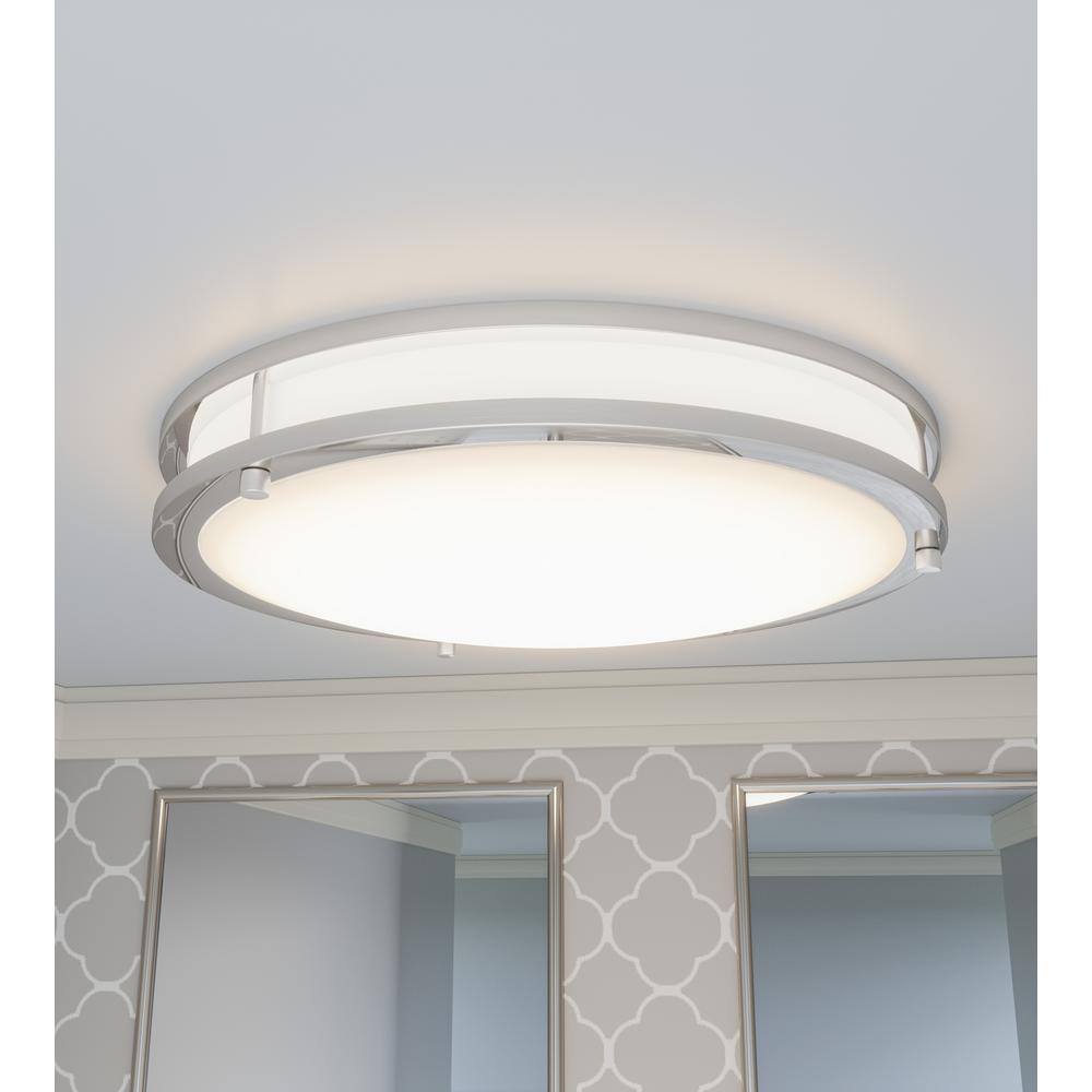 Quoizel Euclid 24 in. Brushed Nickel LED Semi-Flush Mount
