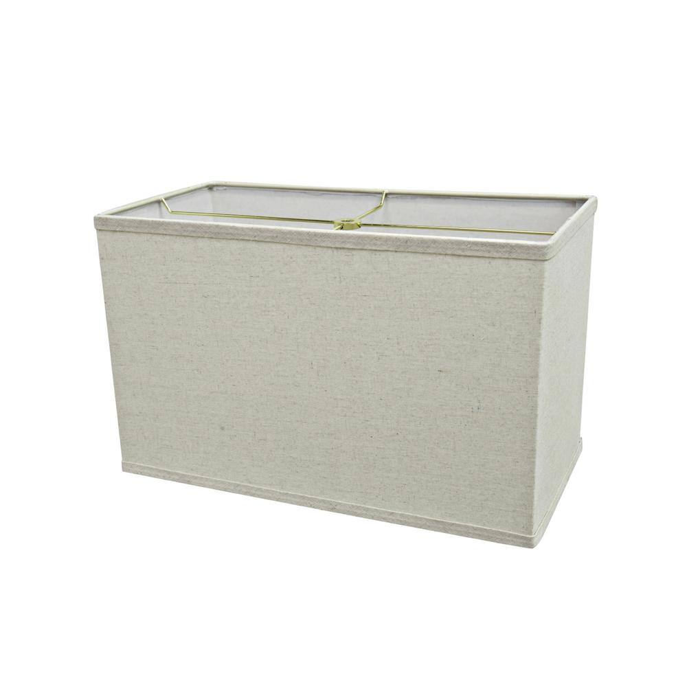 Aspen Creative Corporation 16 in. x 10 in. Light Grey Hardback Rectangular Lamp Shade