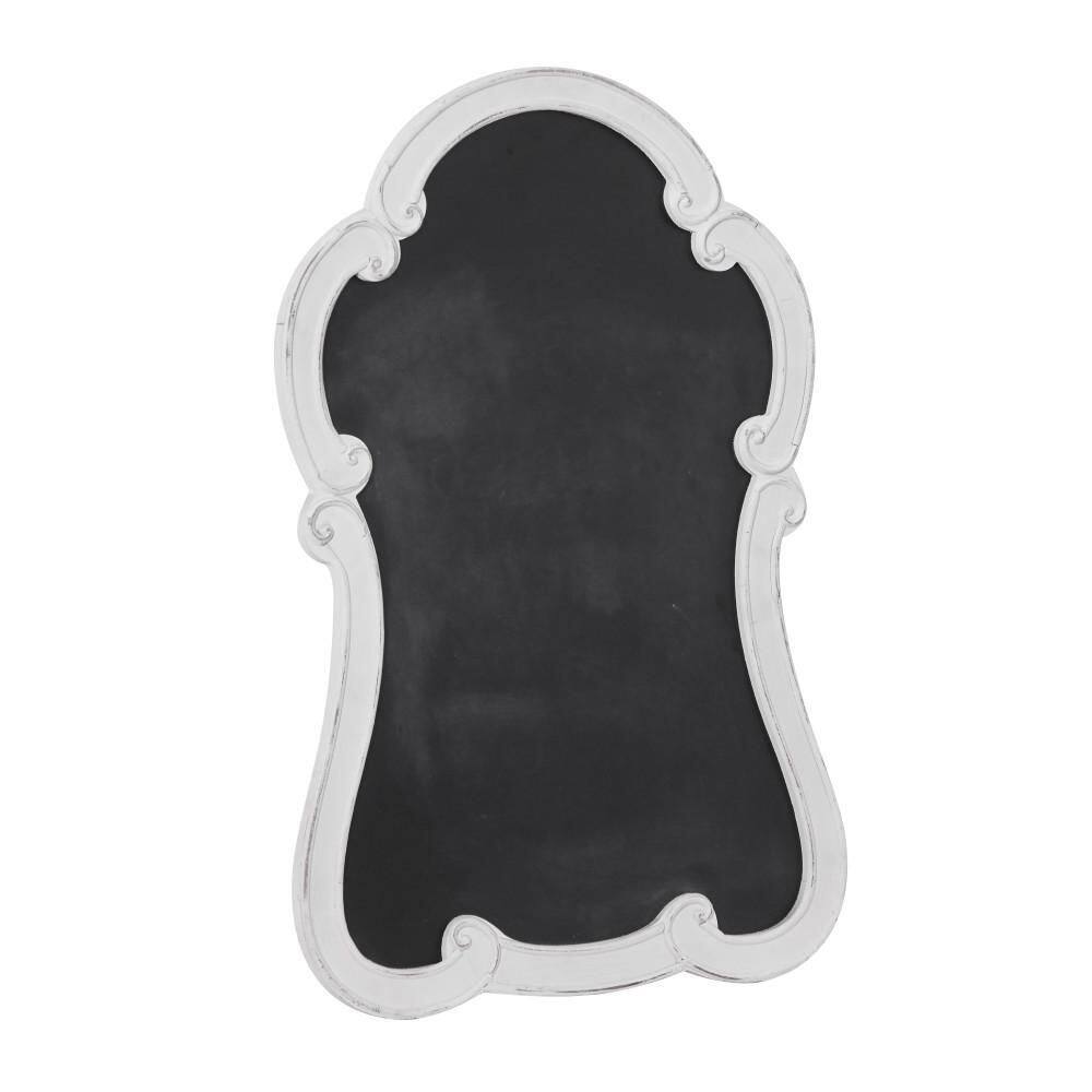 Litton Lane Wood White Arched Sign Wall Decor with Chalkboard