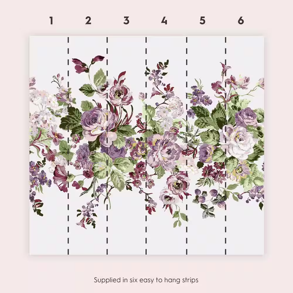 Laura Ashley Rosemore Grape Unpasted Removable Mural