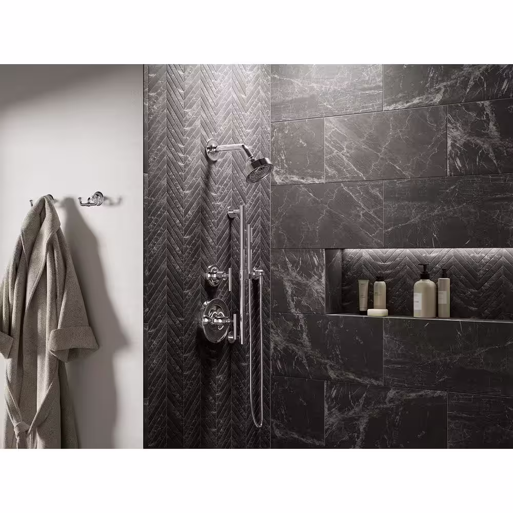 KOHLER Artifacts Double Robe Hook in Vibrant Polished Nickel