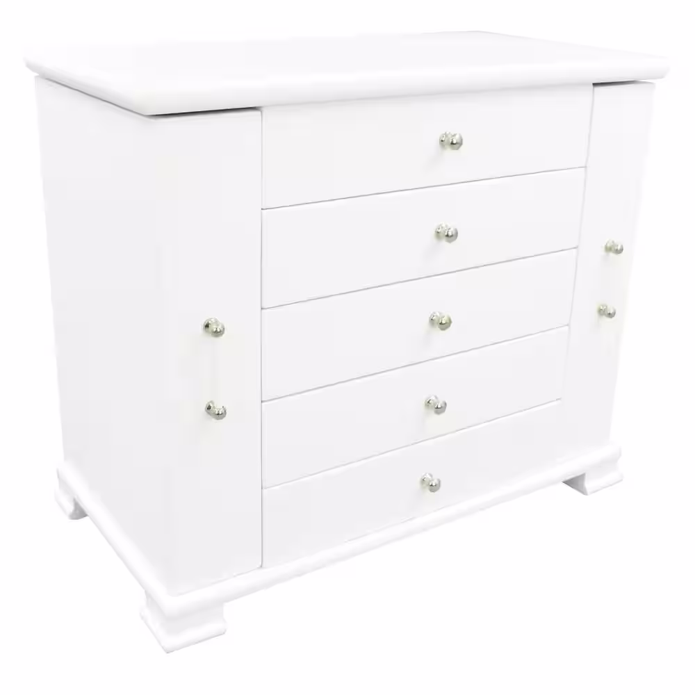 None Stylish White Jewelry Box