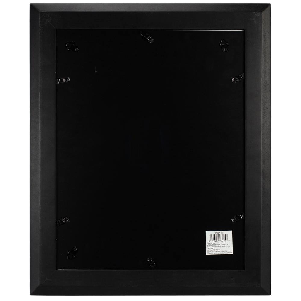 Malden International Designs 8 in. x 10 in./11 in. x 14 in. 4-Pieces Manhattan Black Picture Frame