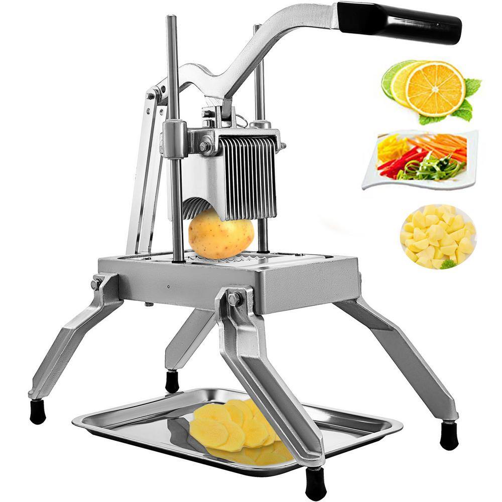 VEVOR Commercial Vegetable Fruit Dicer 3/16 in. Blade Onion Cutter Heavy Duty Stainless Steel Chopper Tomato Slicer with Tray