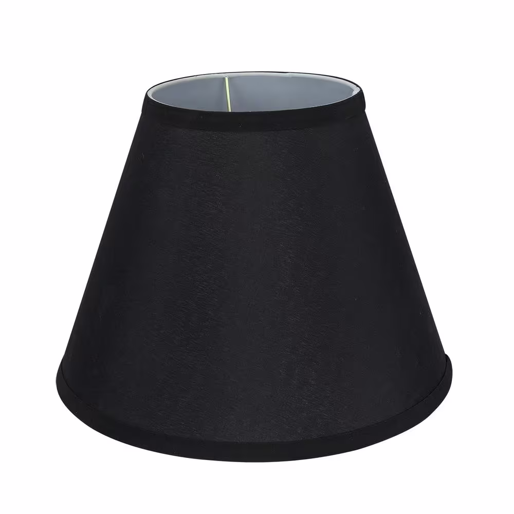 Aspen Creative Corporation 12 in. x 9 in. Black Pleated Empire Lamp Shade