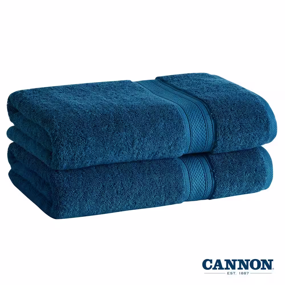 CANNON Low Twist 100 % cotton 6-Piece Towel Set, 550 GSM, Highly Absorbent, Super Soft and Fluffy, 6-Piece Set, Peacock Blue