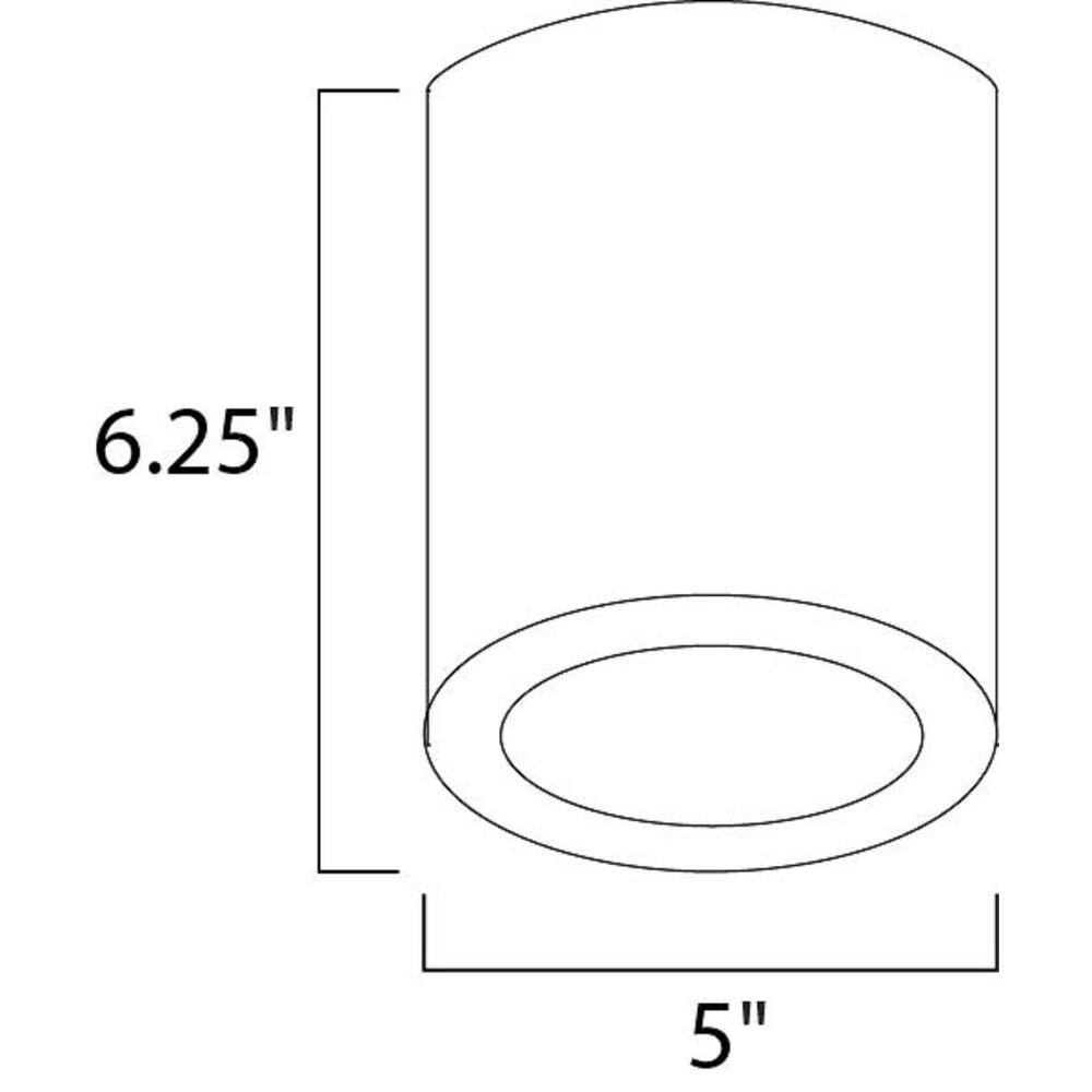 Maxim Lighting Lightray 5 in. Wide Brushed Aluminum 1-Light Outdoor Flush Mount