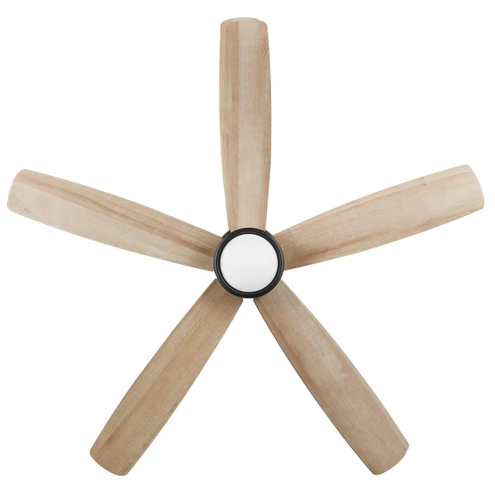 Home Decorators Collection Driskol 60 in. White Color Changing LED Matte Black Smart Ceiling Fan with Light Kit and Remote Powered by Hubspace