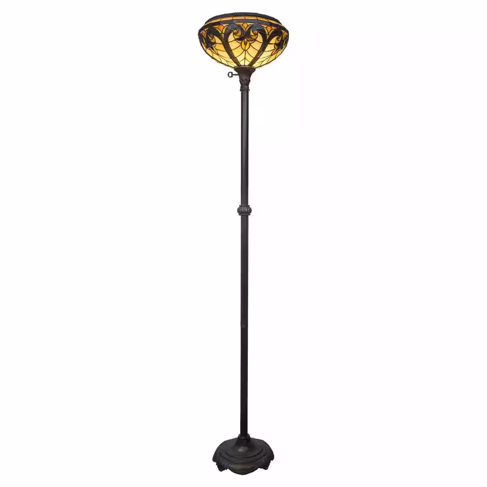 Dale Tiffany Biolla 71 in. Fieldstone Floor Lamp