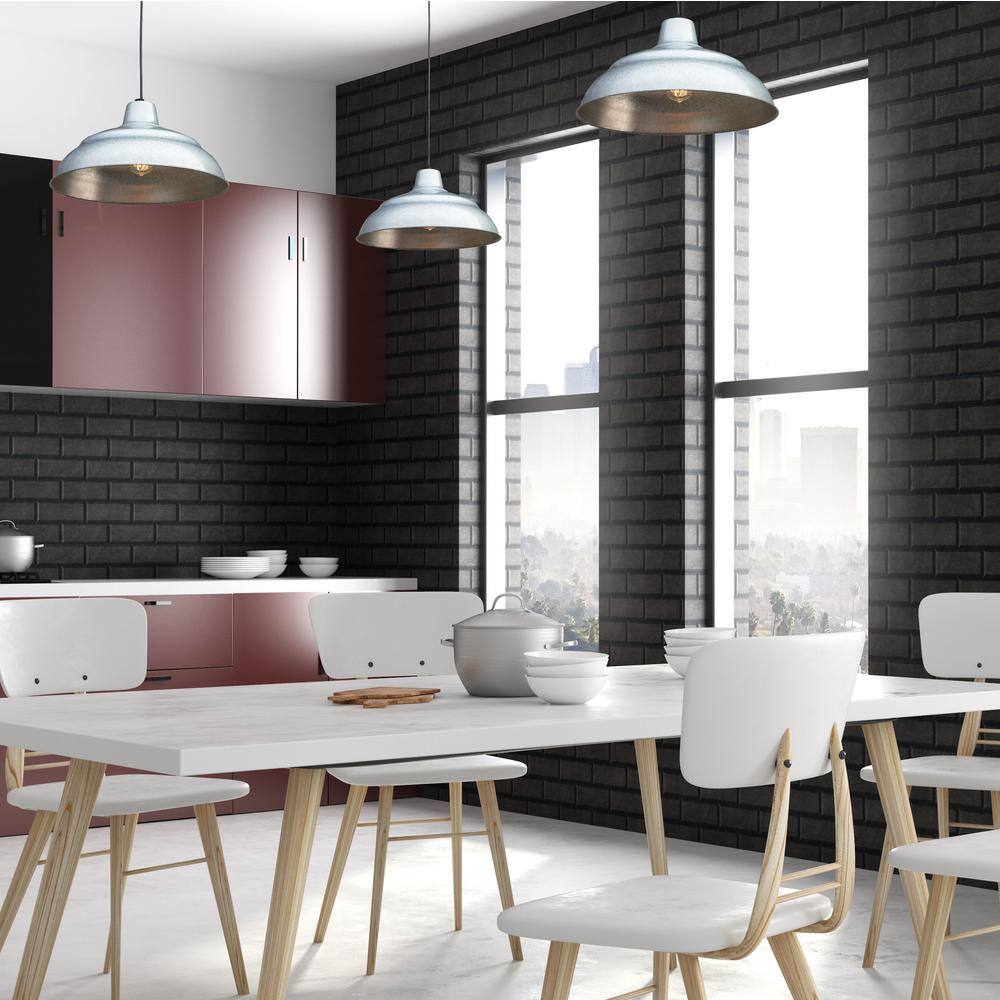 Millennium Lighting R Series 1-Light 15 in. Galvanized Warehouse Shade