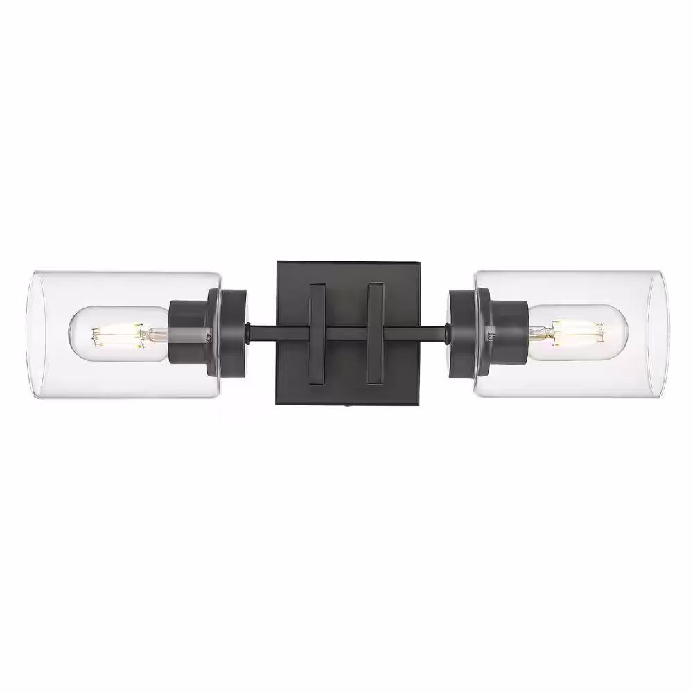 Golden Lighting Tribeca 2-Light Matte Black Wall Sconce
