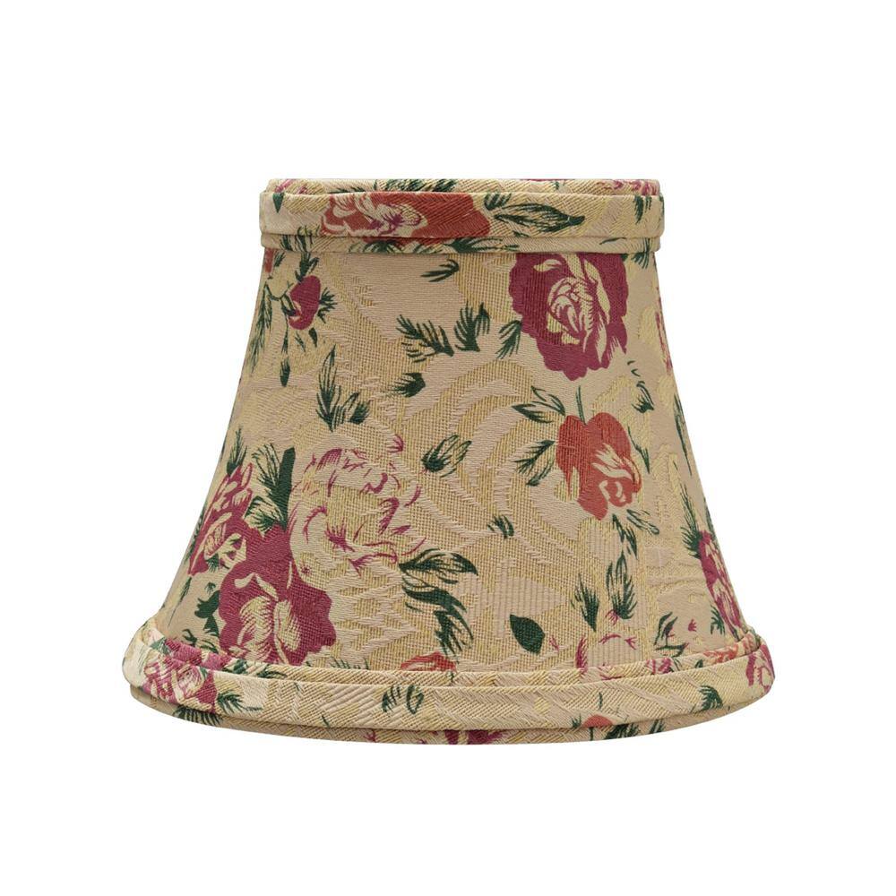 Aspen Creative Corporation 5 in. x 4 in. Floral Print Bell Lamp Shade (2-Pack)