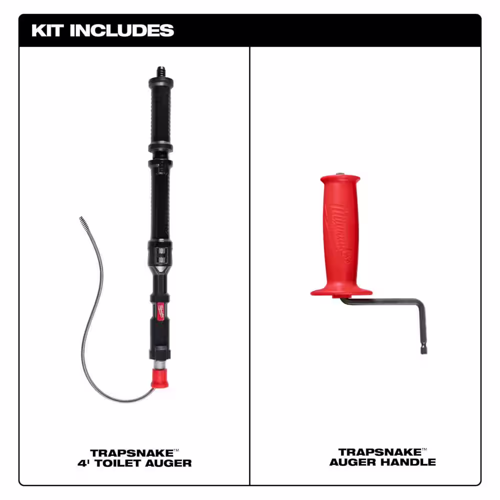 Milwaukee Trap Snake 4 ft. Urinal Auger