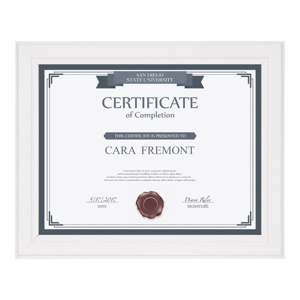 DesignOvation Kieva 8.5 in. x 11 in. White Picture Frame (Set of 6)