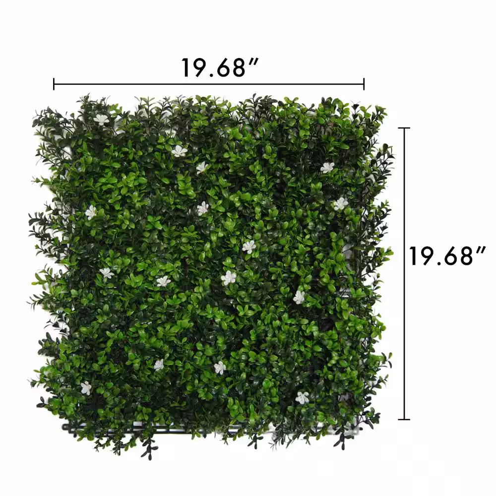 Green Smart Dekor 20 in. x 20 in. Artificial Tulum Wall Panels (Set of 4)