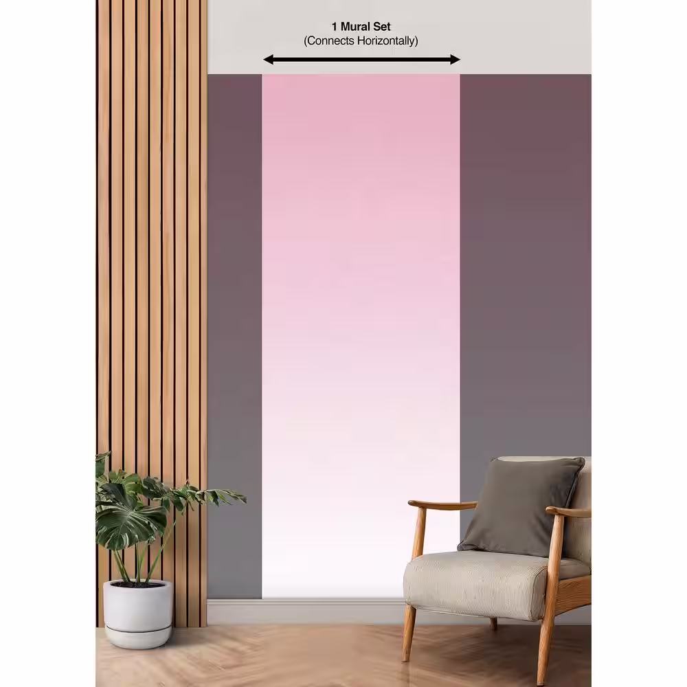 RoomMates Pink Aura Ombre Abstract Peel and Stick Wall Mural