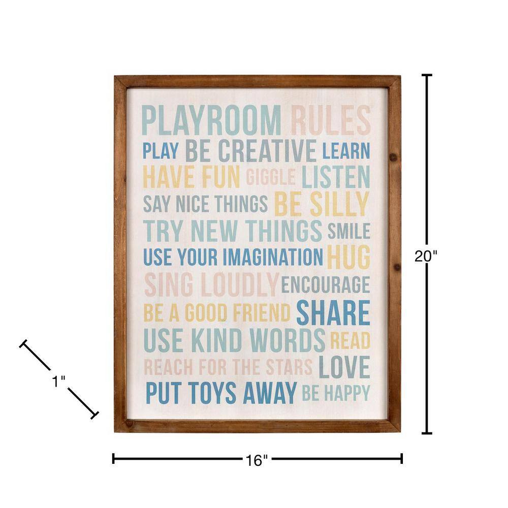 Stratton Home Decor Playroom Rules Wall Art