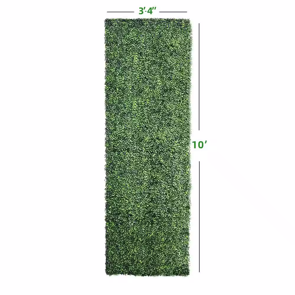 Ejoy 40 in. x 120 in. Artificial Light Green Boxwood Roll Panels UV Protected for Outdoor Use