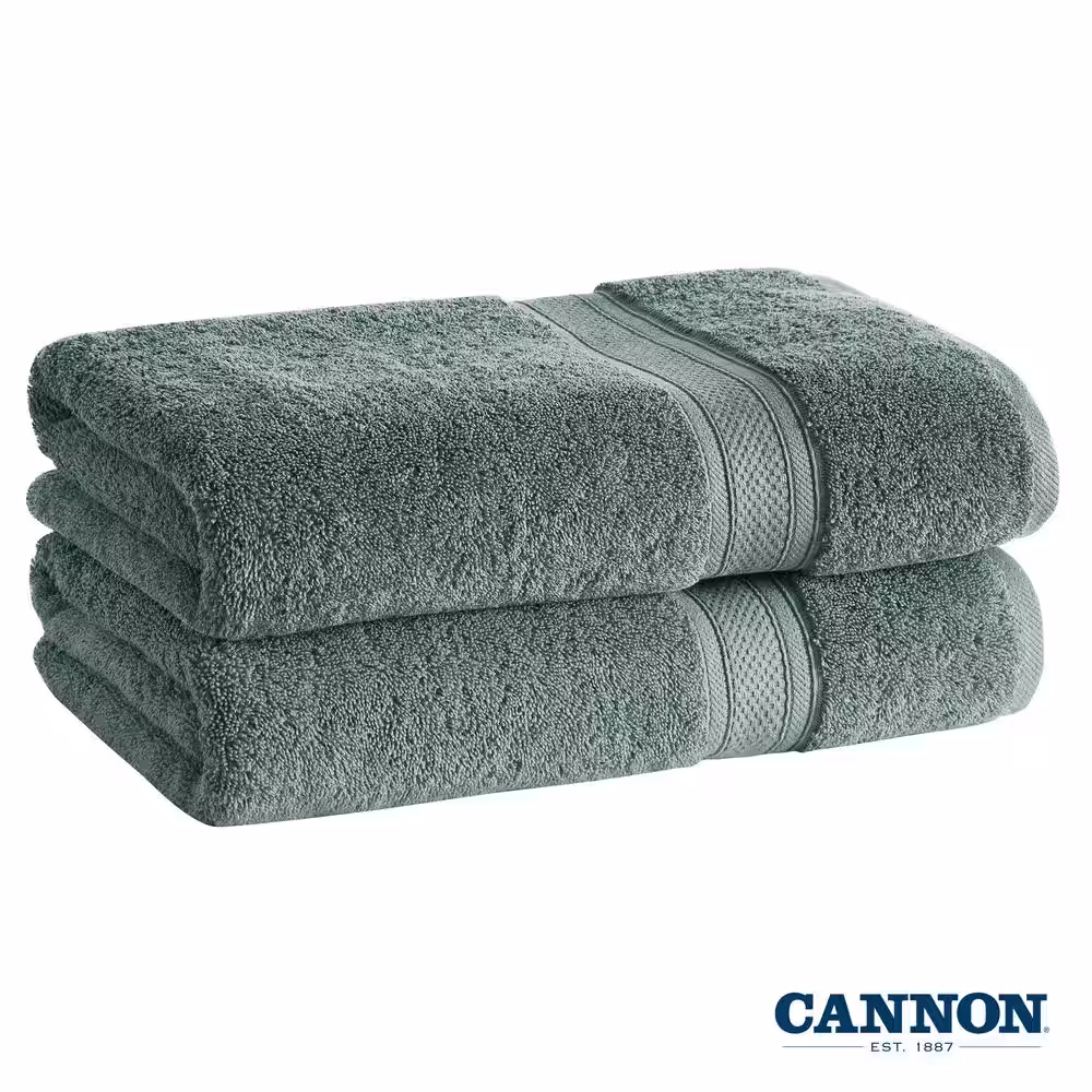 CANNON Low Twist 100 % cotton 6-Piece Towel Set, 550 GSM, Highly Absorbent, Super Soft and Fluffy, 6-Piece Set, Jade Green