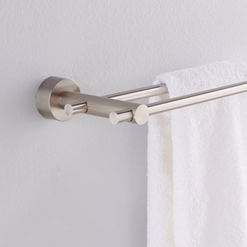 Glacier Bay Innburg 24 in. Double Towel Bar in Brushed Nickel