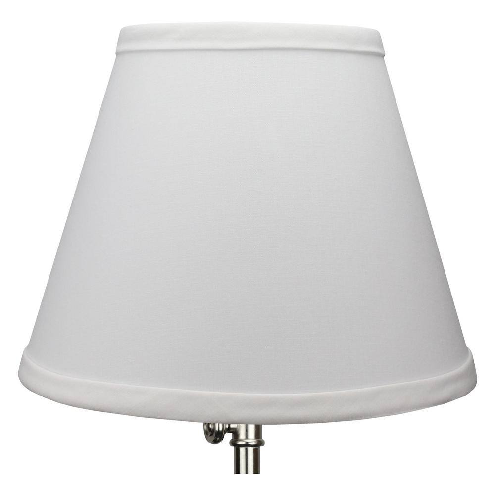 FenchelShades.com 5 in. Top Diameter x 8 in. Bottom Diameter x 7 in. Slant Linen White Empire Lamp Shade