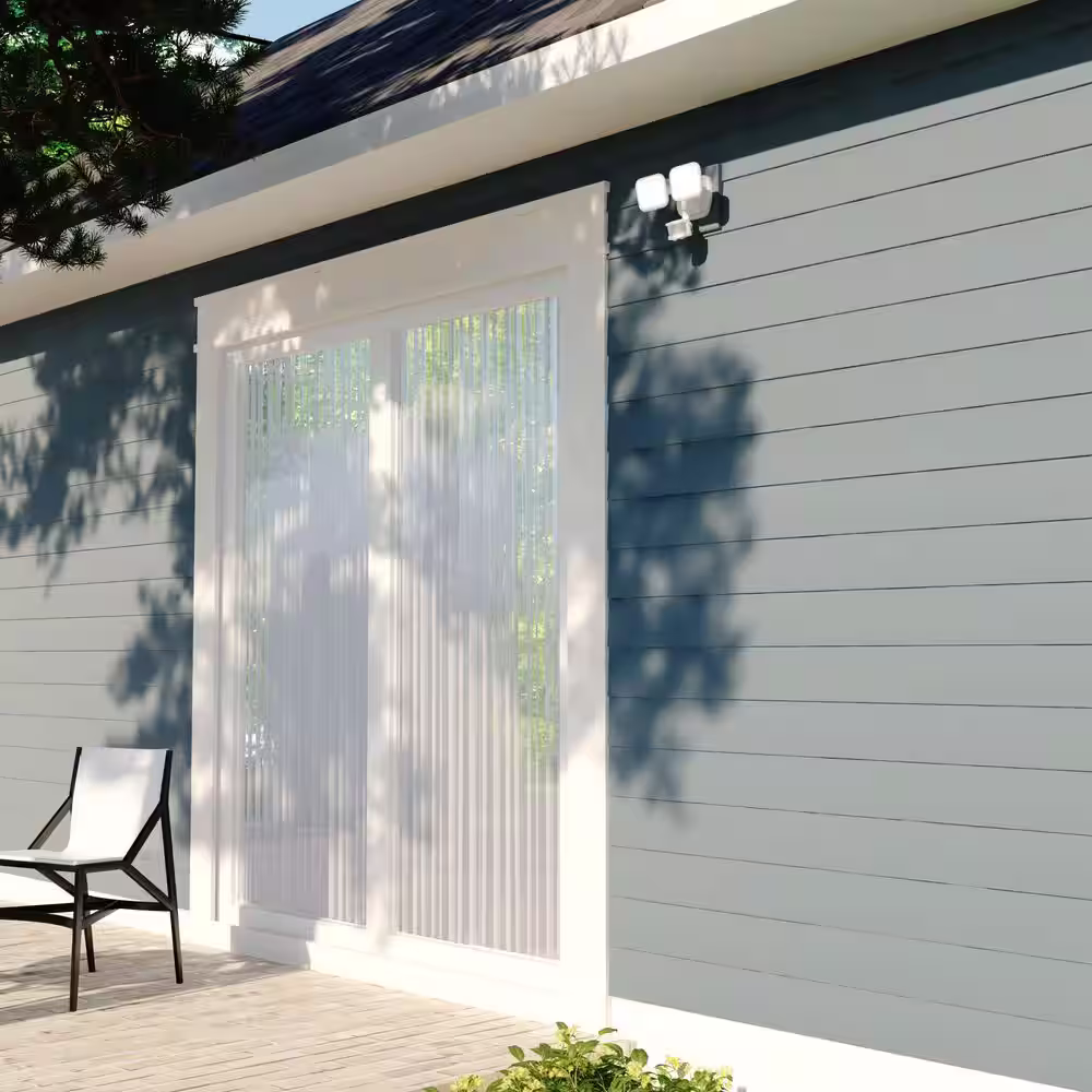 VAXCEL Theta 2-Light Integrated LED Outdoor Motion Sensor Adjustable Security Flood Light White