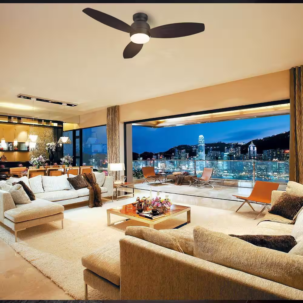 CARRO Trendsetter 52 in. Dimmable LED Indoor/Outdoor Black Smart Ceiling Fan with Light and Remote, Works w/Alexa/Google Home