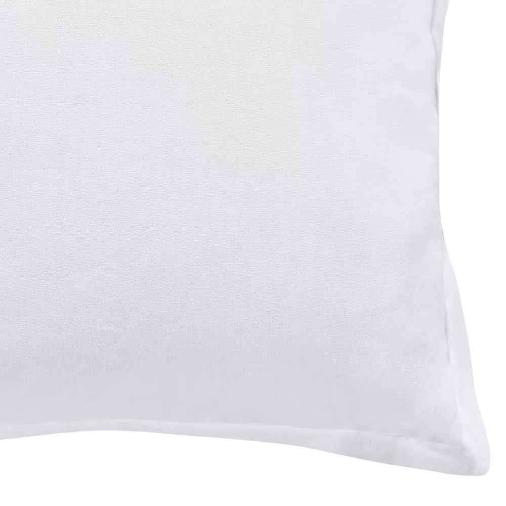 None Rhapsody White Cotton Euro Sham (Set of 2)