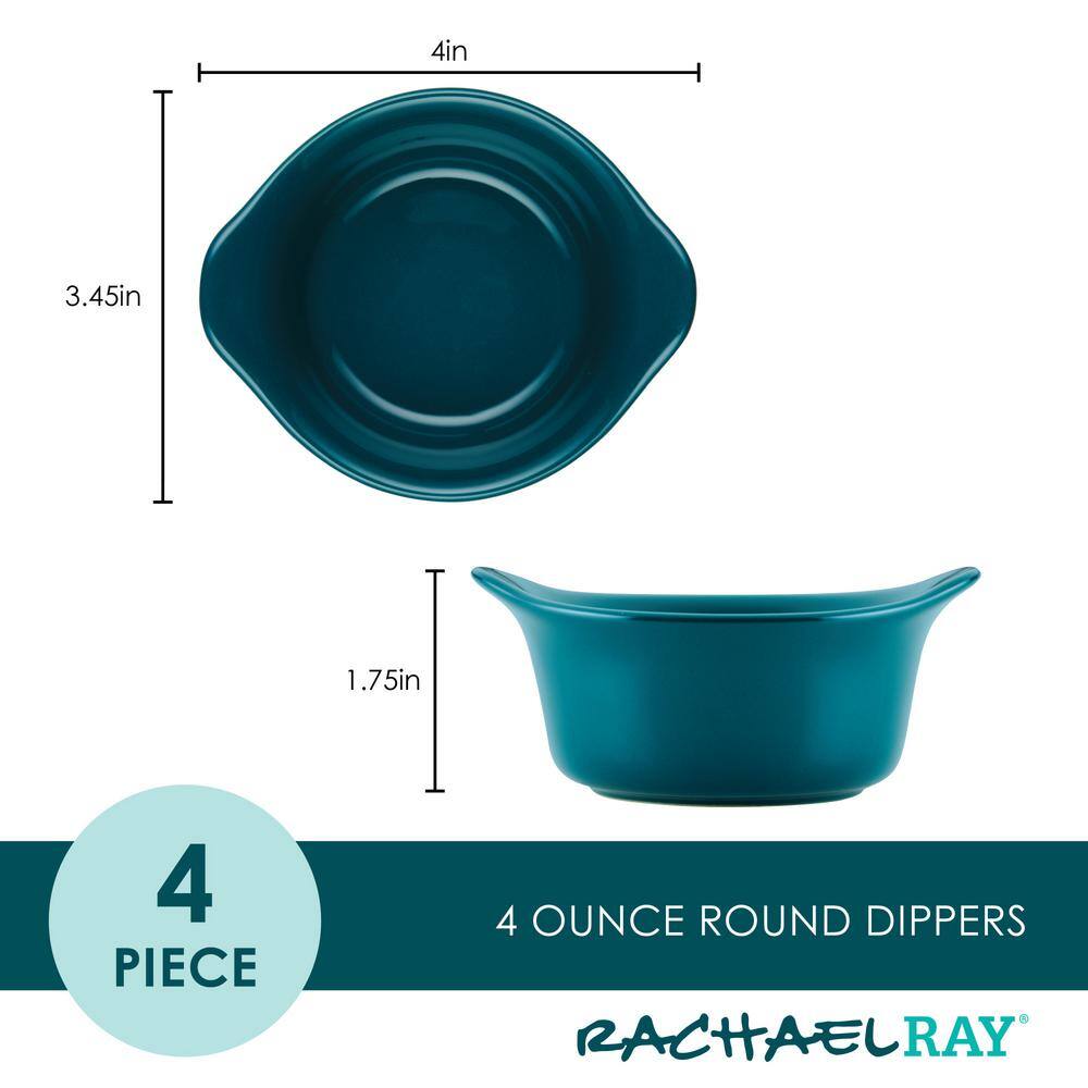 Rachael Ray 4-Piece Teal Ceramics Bakeware Set