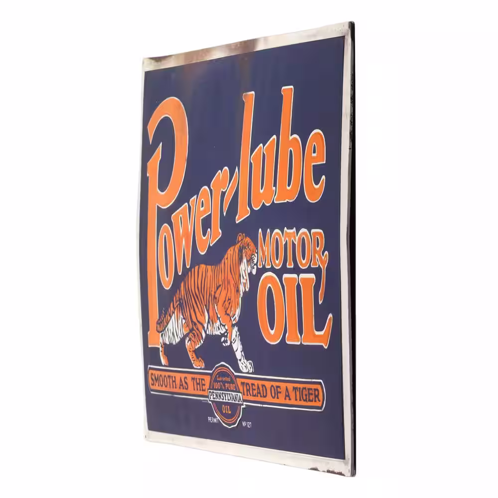 Open Road Brands Power-Lube Domed Tin Sign