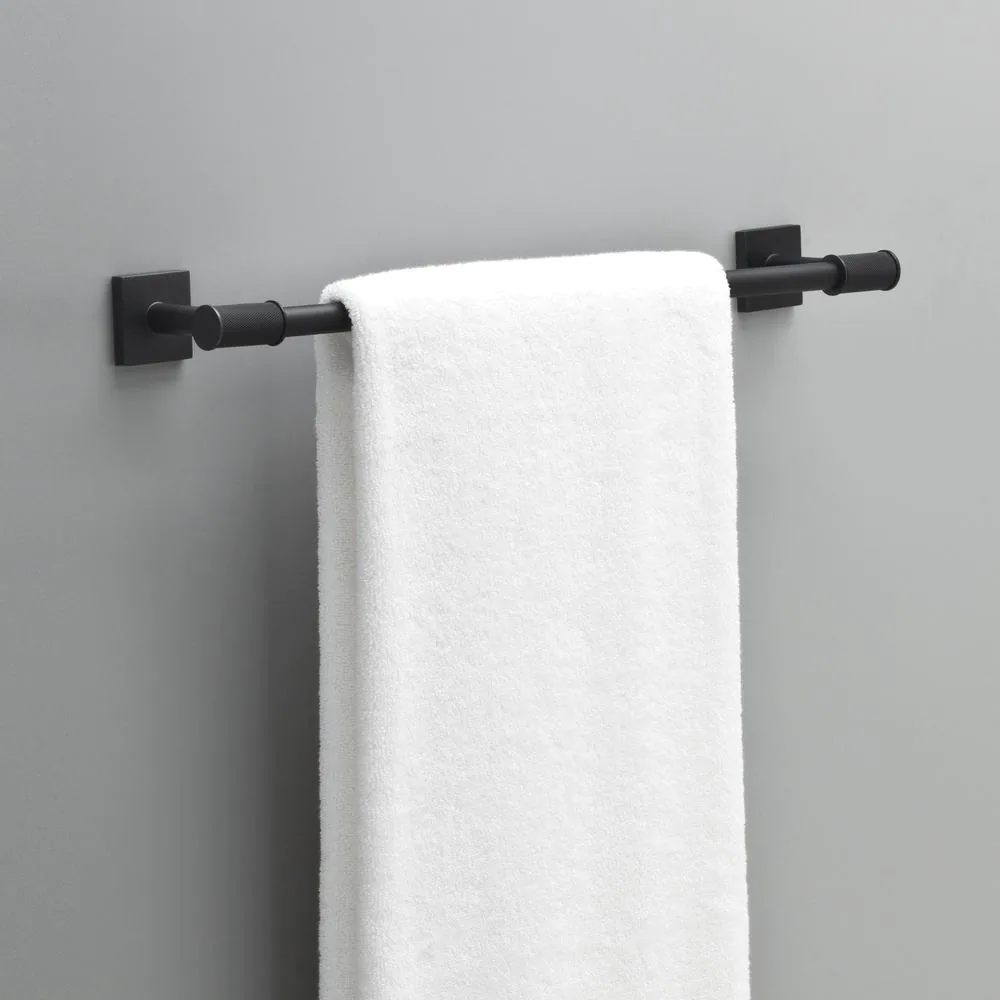 Delta Averland 18 in. Wall Mount Towel Bar Bath Hardware Accessory in Matte Black